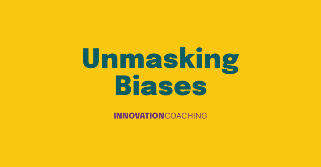 yellow background with title "Unmasking Biases"